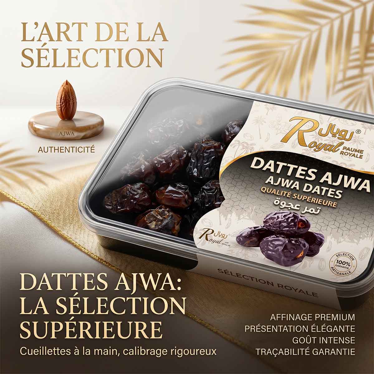 Tâmaras Ajwa de Medina - Tâmaras pretas da Arábia Saudita - 400g info