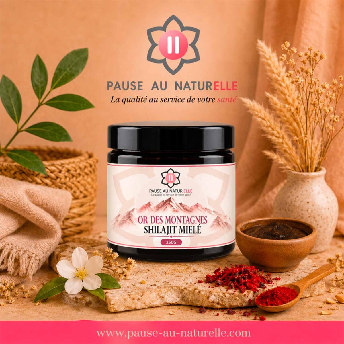 Cremiger Shilajit-Honig – Schwarzer Honig 250 g