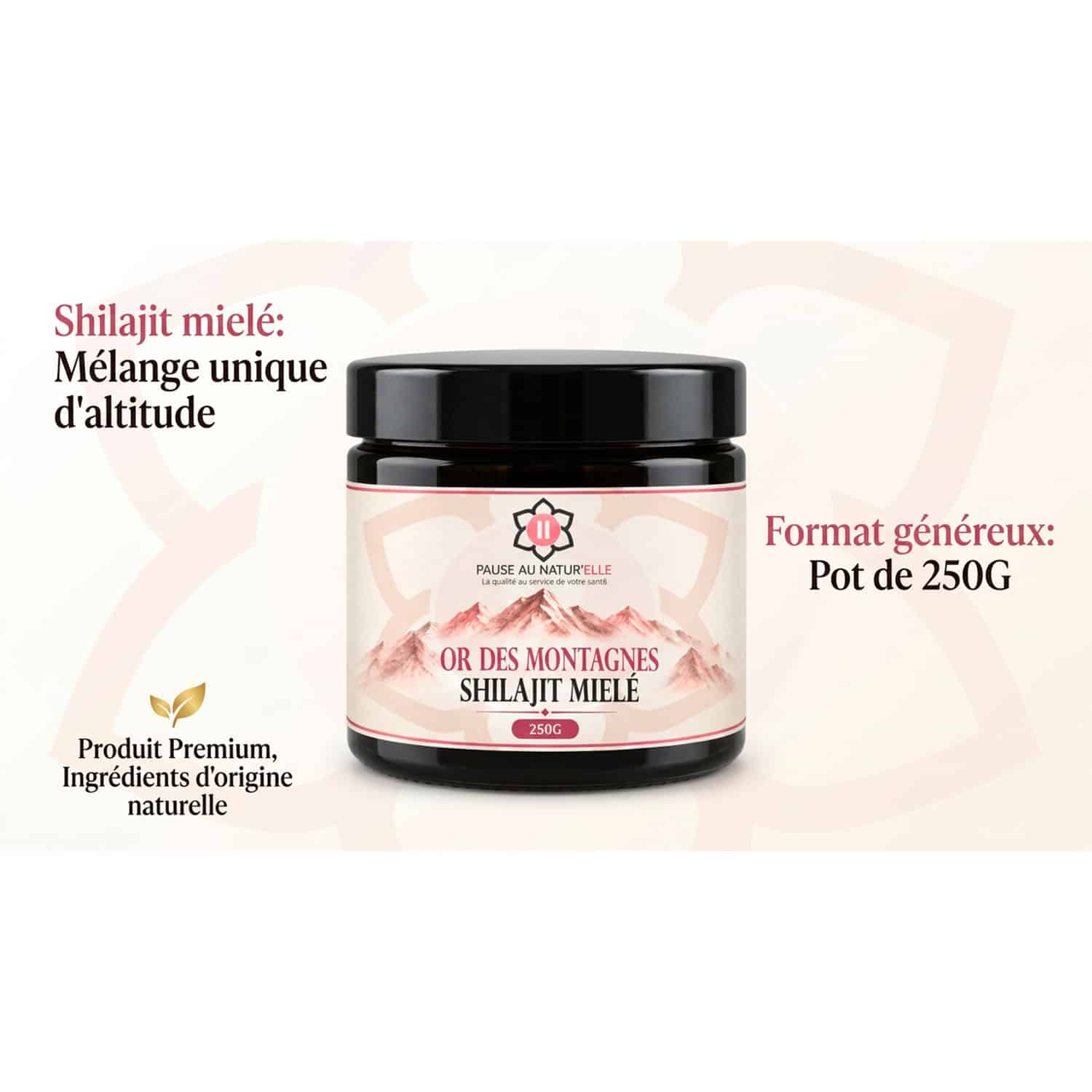 Miel crémeux shilajit - Miel noir 250g info