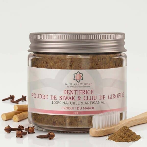 Dentífrico en polvo de clavo y siwak 30 ml nuevo