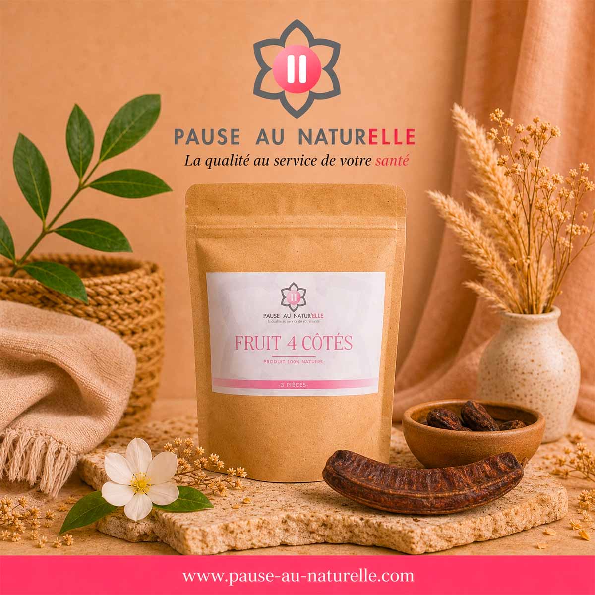 Vierkant fruit (3 stuks) - 100% naturel