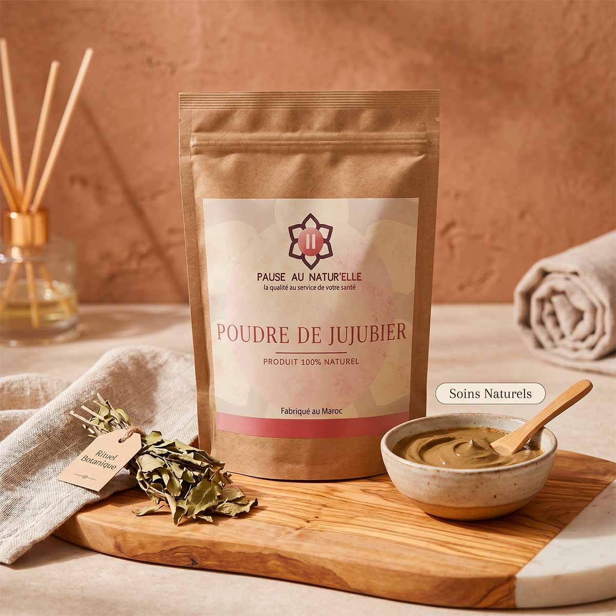 Poudre de jujubier marocaine naturelle - Sidr du Maroc en poudre - 50g