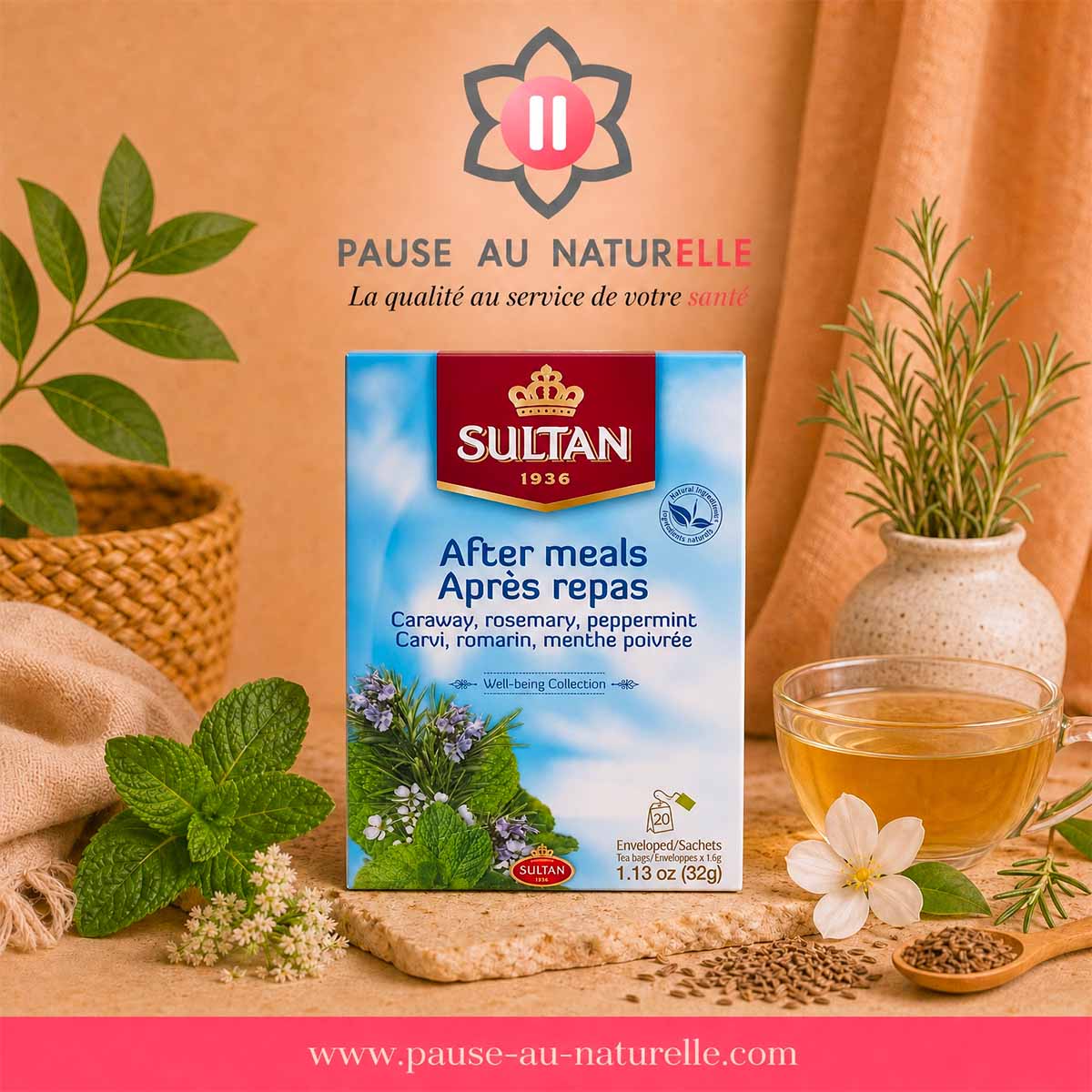 Thé Sultan après repas (20 sachets)