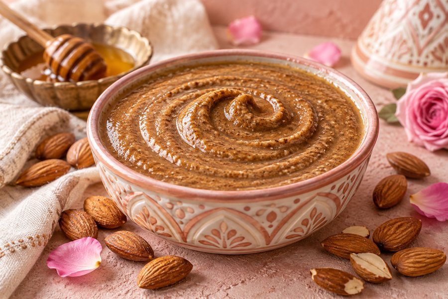 Amlou aux amandes présenté dans un bol